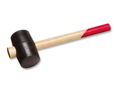 Фотография: Киянка резиновая, 225 г, черная резина, деревянная ручка